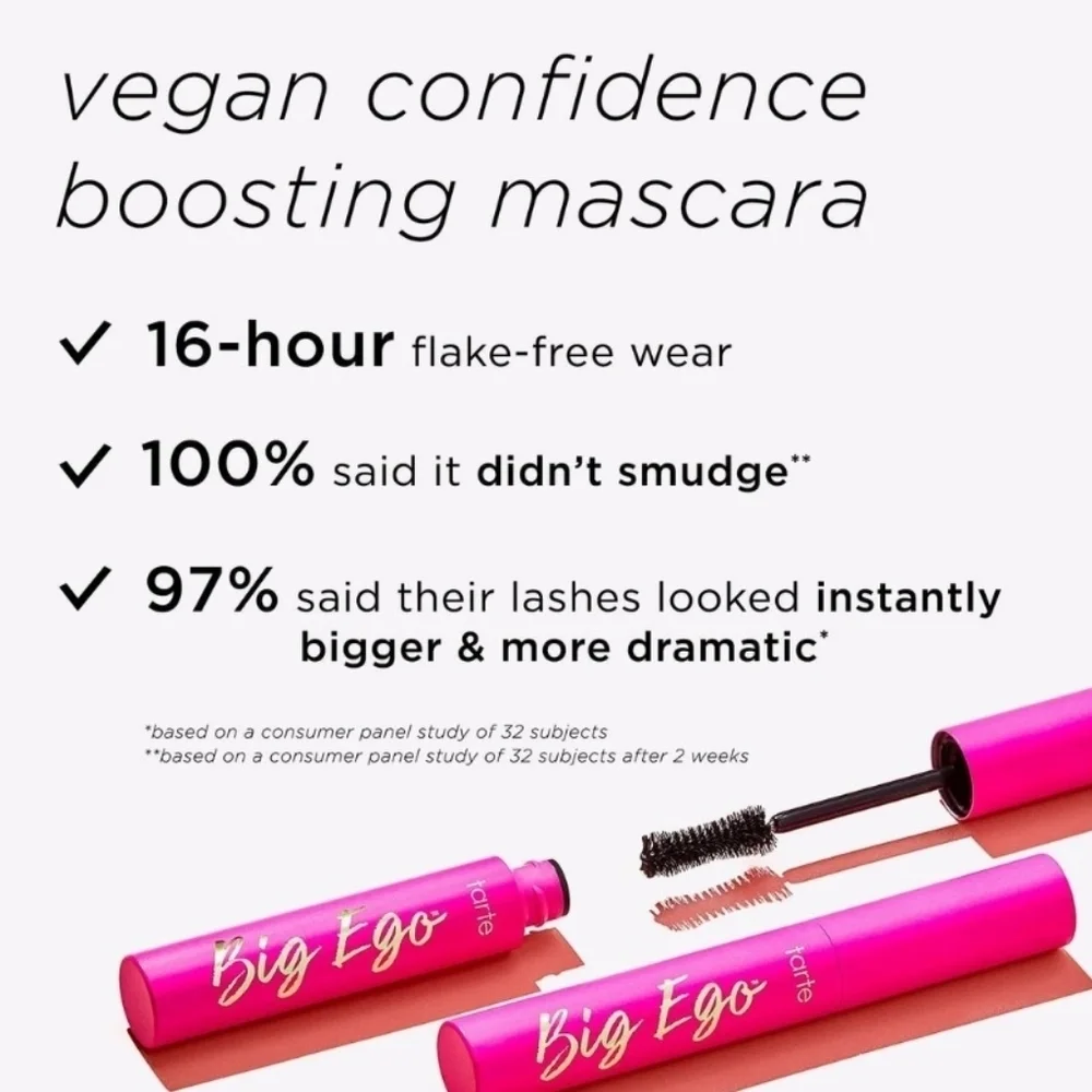 Tarte Big Ego Mascara: Black, Travel Size, New